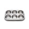 Fox Run 4867 Muffin Cupcake Bakeware Pan Stainless Steel 6 Cup